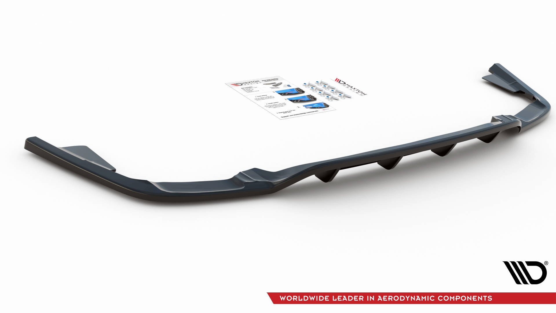 Central Rear Splitter (Vertical Bars) Volvo XC60 Mk2 R-Design - 7