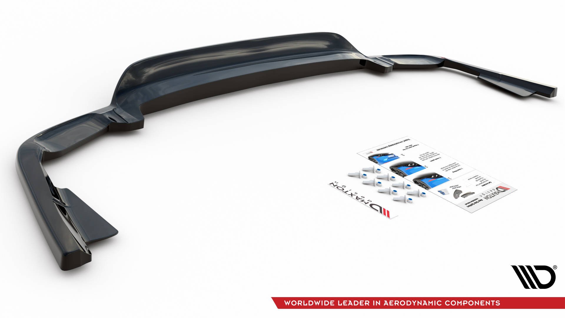 Central Rear Splitter (Vertical Bars) Volvo XC60 Mk2 R-Design - 8