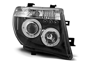 HEADLIGHTS NISSAN NAVARA D40/PATHFINDER 05-10 ANGEL EYES BLACK