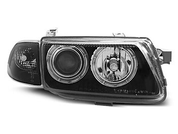 HEADLIGHTS OPEL ASTRA F 09.94-08.97 ANGEL EYES BLACK