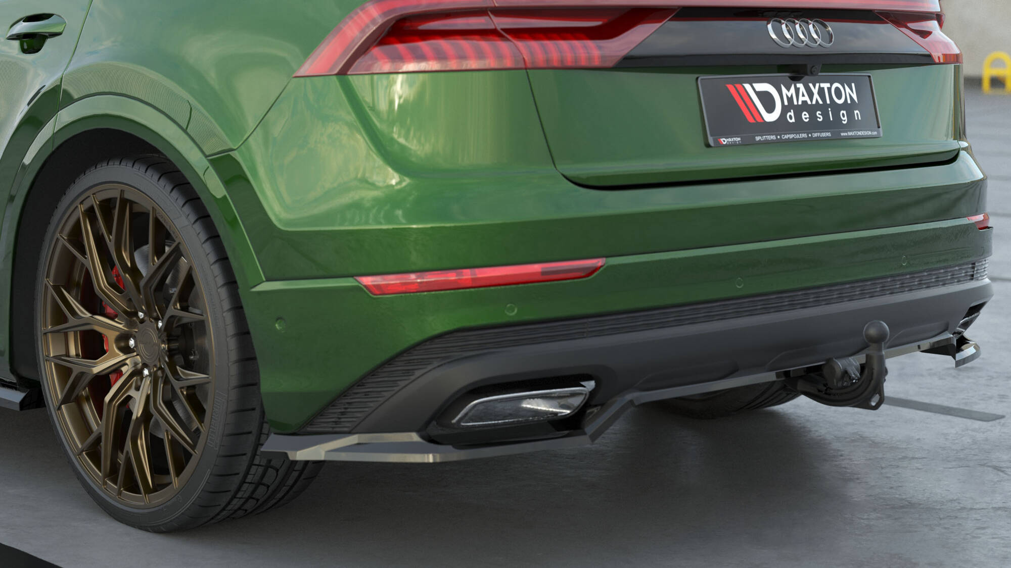Rear Splitter (Vertical Bars) Audi Q8 Mk1 Facelift - 4