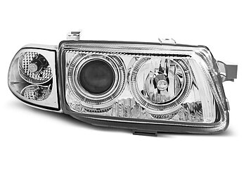 HEADLIGHTS OPEL ASTRA F 09.94-08.97 ANGEL EYES CHROME