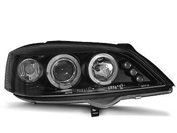 HEADLIGHTS OPEL ASTRA G 02.98-02.04 ANGEL EYES BLACK