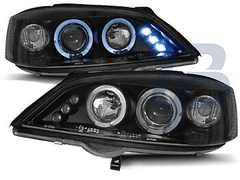 HEADLIGHTS OPEL ASTRA G 02.98-02.04 ANGEL EYES BLACK