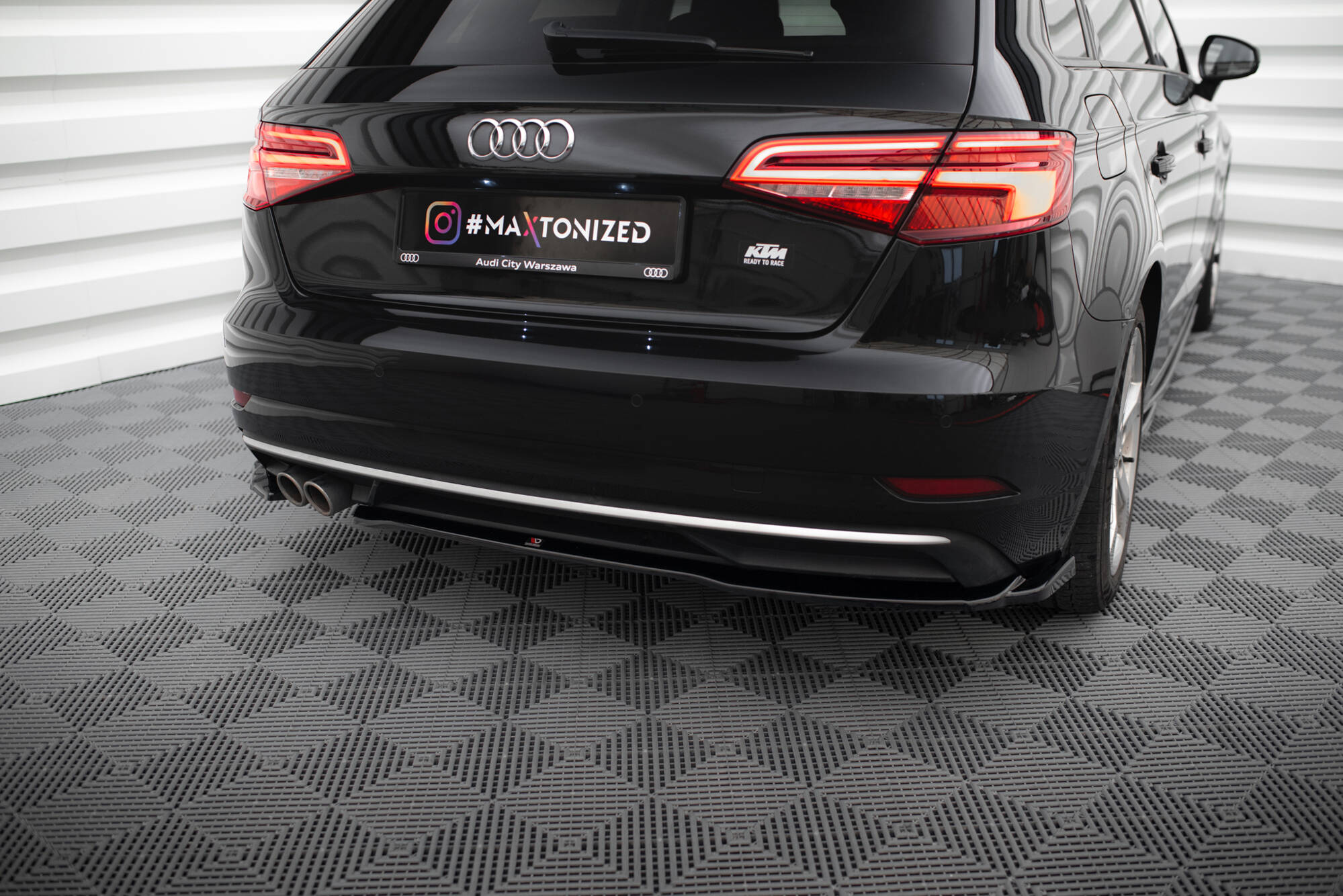 Rear Side Splitters Audi A3 Sportback 8V Facelift - 4