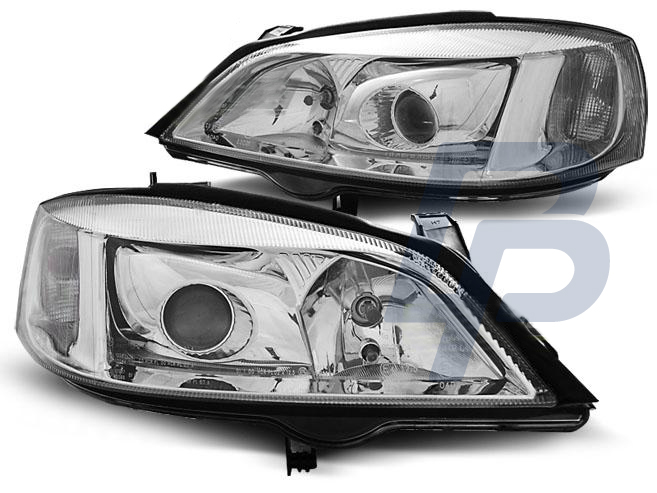 HEADLIGHTS OPEL ASTRA G 09.97-02.04 CHROME H7 - 2