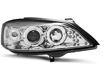HEADLIGHTS OPEL ASTRA G 02.98-02.04 ANGEL EYES CHROME