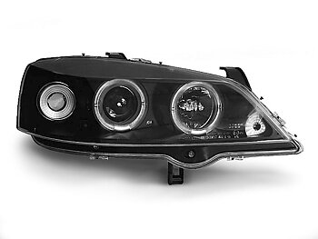 HEADLIGHTS OPEL ASTRA G 09.97-02.04 ANGEL EYES BLACK