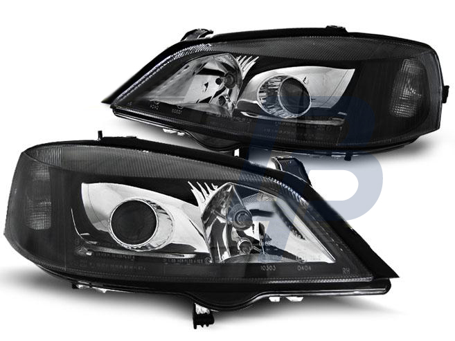 HEADLIGHTS OPEL ASTRA G 09.97-02.04 BLACK H7 - 3