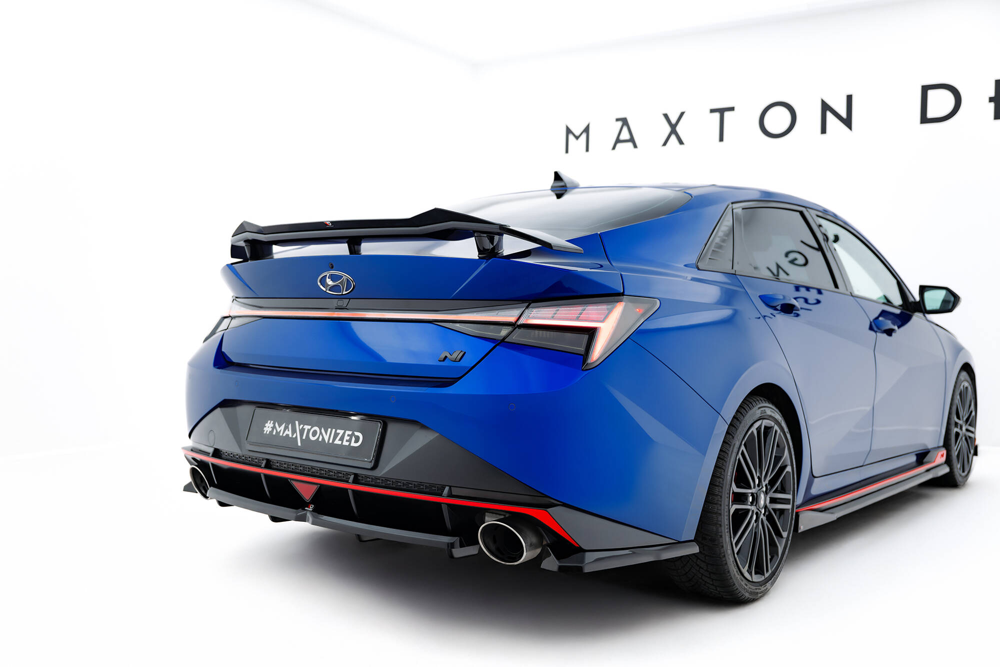 CENTRAL REAR SPLITTER (WITH VERTICAL BARS) SUITABLE FOR HYUNDAI ELANTRA N MK7 – MAXTON DESIGN