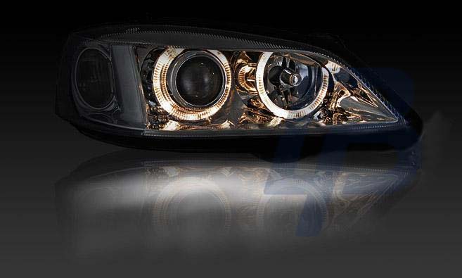 HEADLIGHTS OPEL ASTRA G 09.97-02.04 ANGEL EYES CHROME - 3