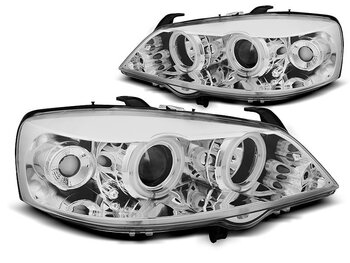 HEADLIGHTS OPEL ASTRA G 09.97-02.04 ANGEL EYES CCFL CHROME