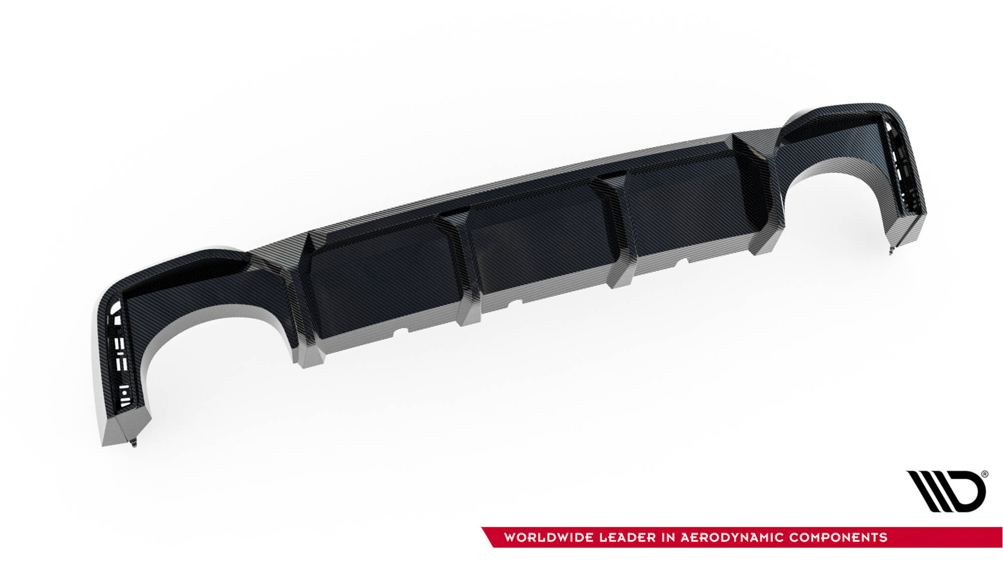 PREPREG CARBON FIBER REAR DIFFUSER SUITABLE FOR AUDI RS7 C8 C8 (VERSION WITHOUT TOWBAR) – MAXTON DESIGN - 2