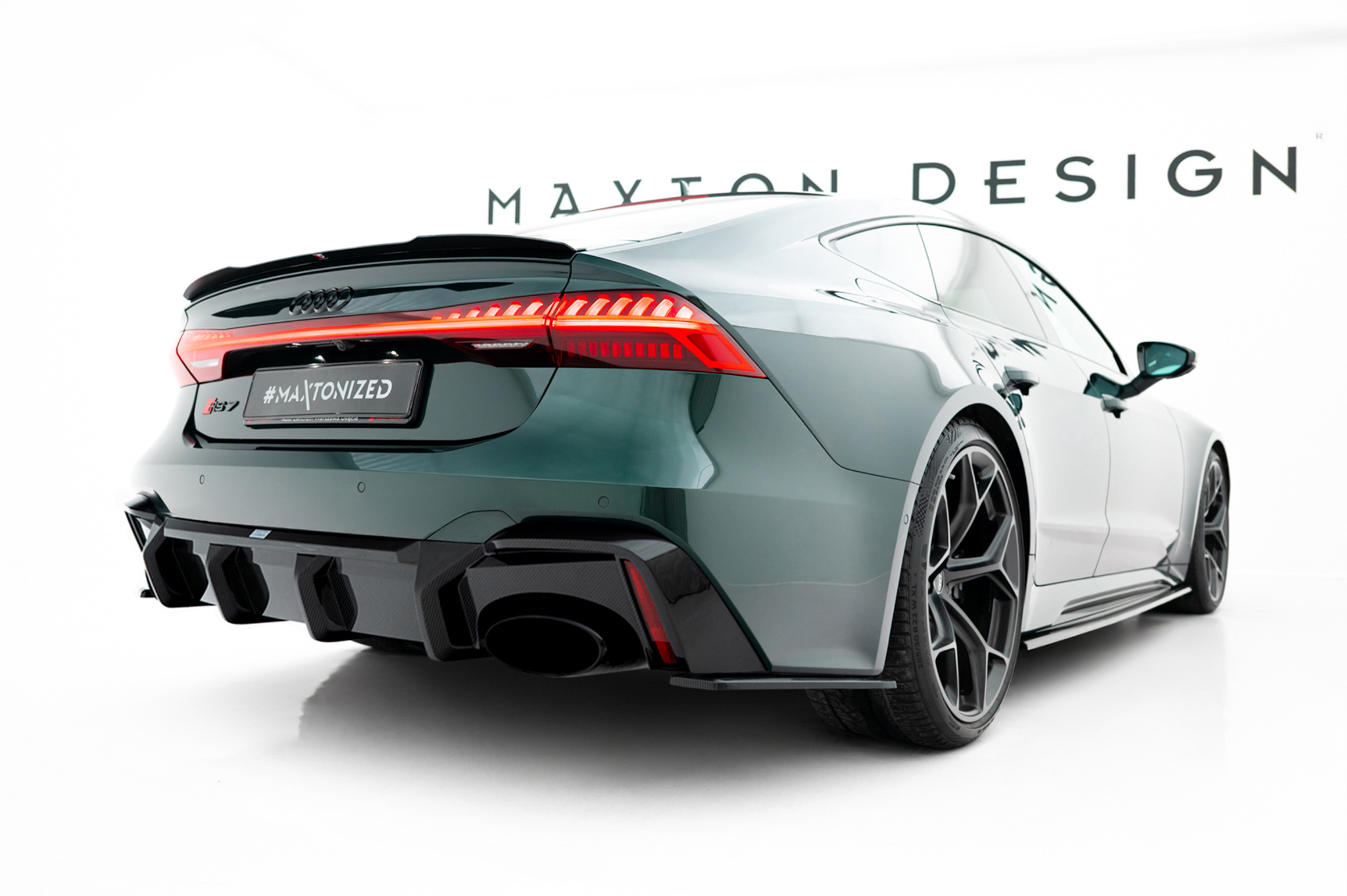 PREPREG CARBON FIBER REAR SIDE SPLITTERS SUITABLE FOR AUDI RS7 C8 – MAXTON DESIGN - 5