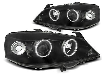 HEADLIGHTS OPEL ASTRA G 09.97-02.04 ANGEL EYES CCFL BLACK