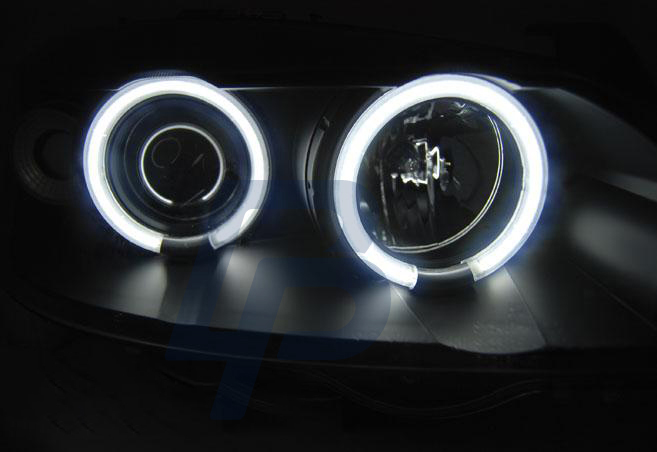 HEADLIGHTS OPEL ASTRA G 09.97-02.04 ANGEL EYES CCFL BLACK - 3