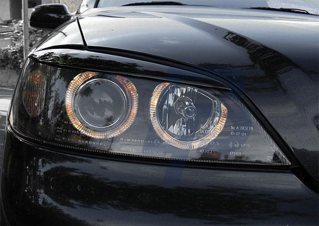 HEADLIGHTS OPEL ASTRA G 09.97-02.04 ANGEL EYES BLACK - 2
