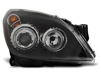 HEADLIGHTS OPEL ASTRA H 03.04-09 3.5D ANGEL EYES BLACK