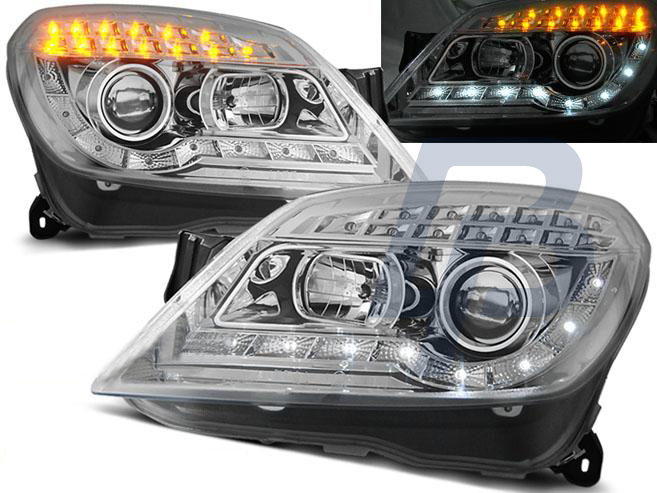 HEADLIGHTS OPEL ASTRA H 03.04-10 DAYLIGHT CHROME - 2