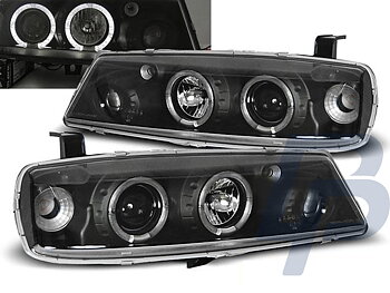 HEADLIGHTS OPEL CALIBRA 08.90-06.97 ANGEL EYES BLACK