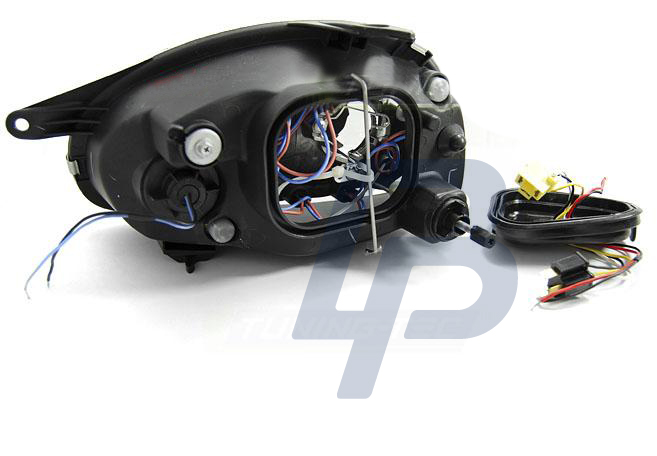 HEADLIGHTS OPEL CORSA B 02.93-10.00 ANGEL EYES BLACK - 2