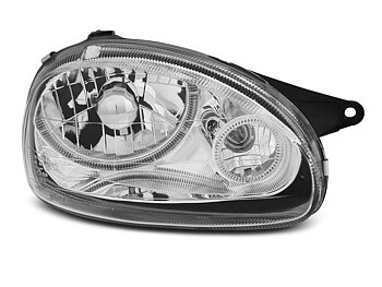 HEADLIGHTS OPEL CORSA B 02.93-10.00 ANGEL EYES CHROME