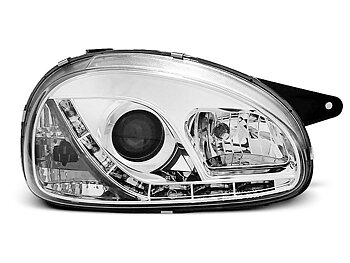 HEADLIGHTS OPEL CORSA B 02.93-10.00 DAYLIGHT CHROME