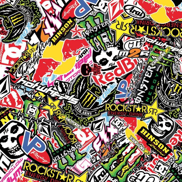 STICKERBOMB FOIL GRAFFITI DESIGN MODEL 2 ROLL 60 X 200CM