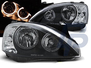 HEADLIGHTS OPEL CORSA C 11.00-09.06 ANGEL EYES BLACK