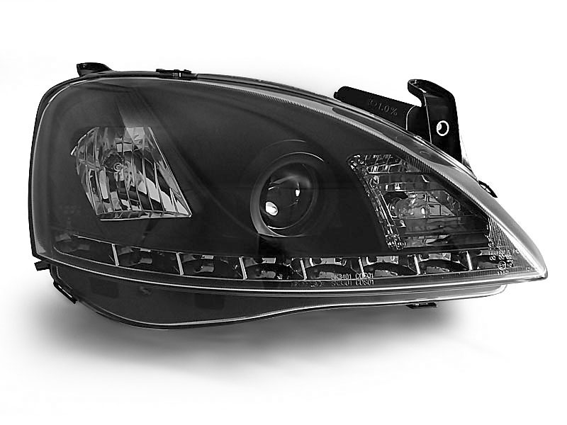 HEADLIGHTS OPEL CORSA C 11.00-09.06 DAYLIGHT BLACK