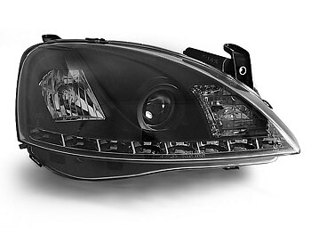 HEADLIGHTS OPEL CORSA C 11.00-09.06 DAYLIGHT BLACK
