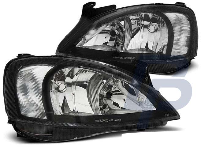 HEADLIGHTS OPEL CORSA C 11.00-09.06 BLACK - 2