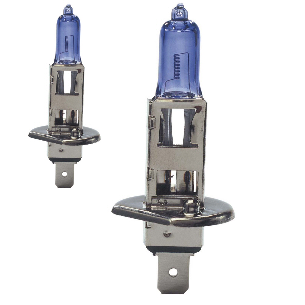 SUPERWHITE BLUE 4000K H1 55W/12V BULB SET (2X)