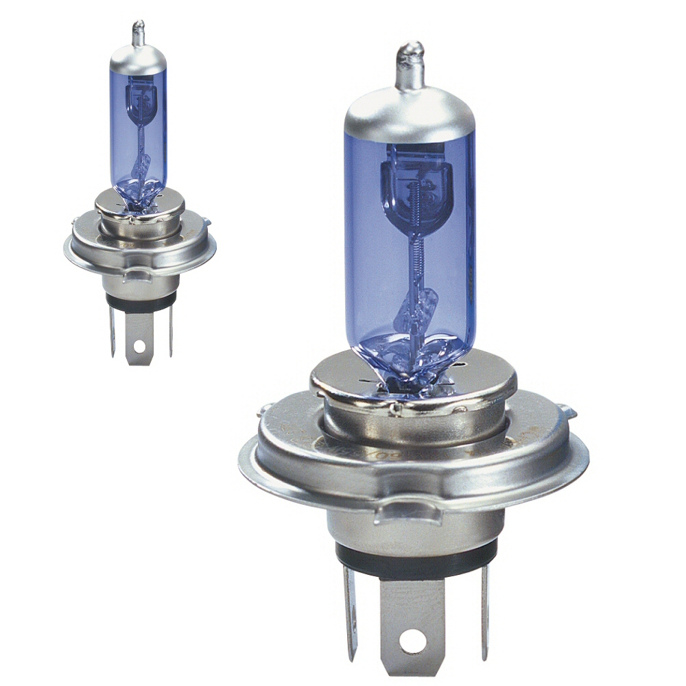 SUPERWHITE BLUE 4000K H4 60/55W/12V BULB SET (2X)