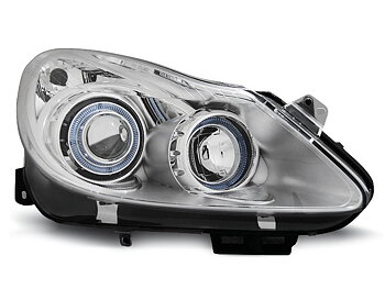 HEADLIGHTS OPEL CORSA D 04.06- ANGEL EYES CHROME