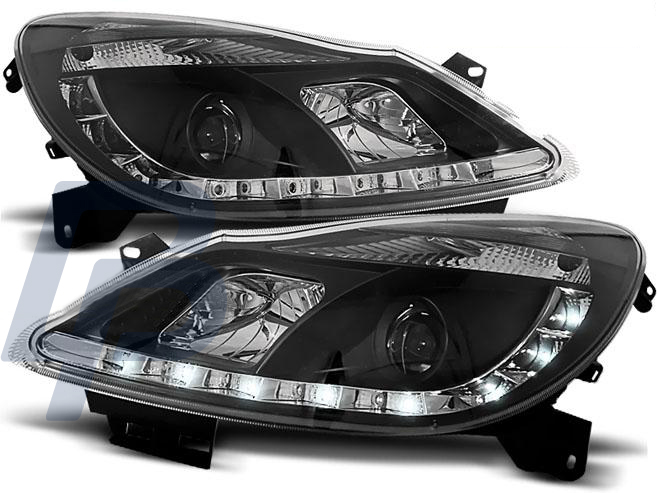 HEADLIGHTS OPEL CORSA D 04.06- DAYLIGHT BLACK - 2