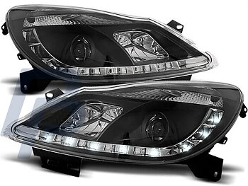 HEADLIGHTS OPEL CORSA D 04.06- DAYLIGHT BLACK