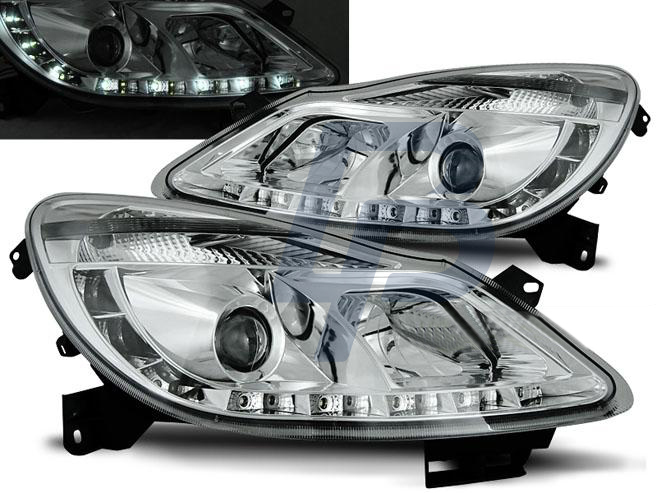 HEADLIGHTS OPEL CORSA D 04.06- DAYLIGHT CHROME - 2