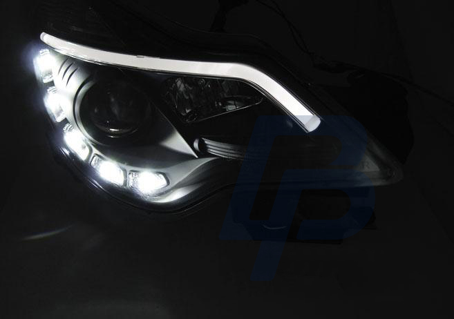 HEADLIGHTS OPEL CORSA D 11-14  DRL BLACK - 2