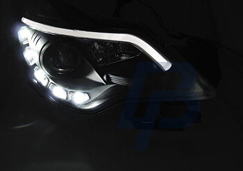 HEADLIGHTS OPEL CORSA D 11-14  DRL BLACK