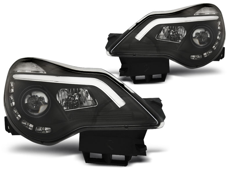 HEADLIGHTS OPEL CORSA D 11-14  DRL BLACK