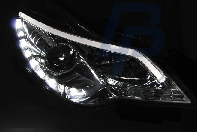 HEADLIGHTS OPEL CORSA D 11-14  DRL CHROME - 3