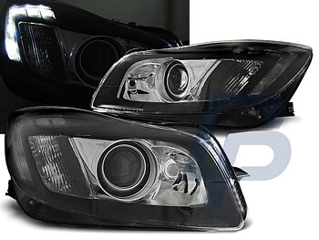 HEADLIGHTS OPEL INSIGNIA 08-12 BLACK TRU DRL