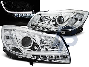 HEADLIGHTS OPEL INSIGNIA 08-12 CHROME TUBE LIGHTS