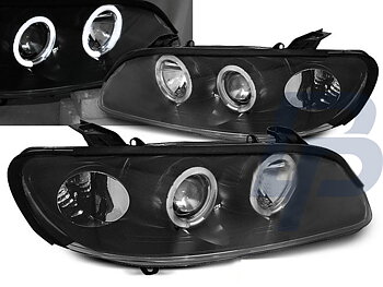 HEADLIGHTS OPEL OMEGA B 04.94-08.99 ANGEL EYES BLACK