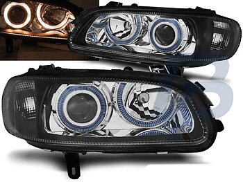 HEADLIGHTS OPEL OMEGA B 04.94-08.99 ANGEL EYES BLACK