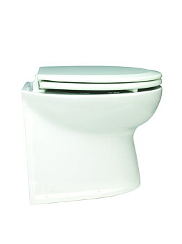 ELEKTRISK TOALETT DELUXE FLUSH 14", RAK RYGG, SOLENOID 24V