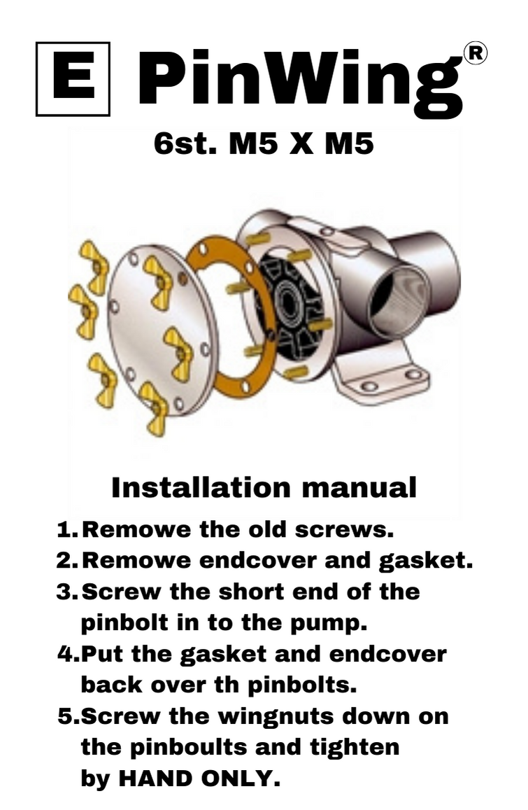 Pin wingsats E M5xM5 (6st) - 2