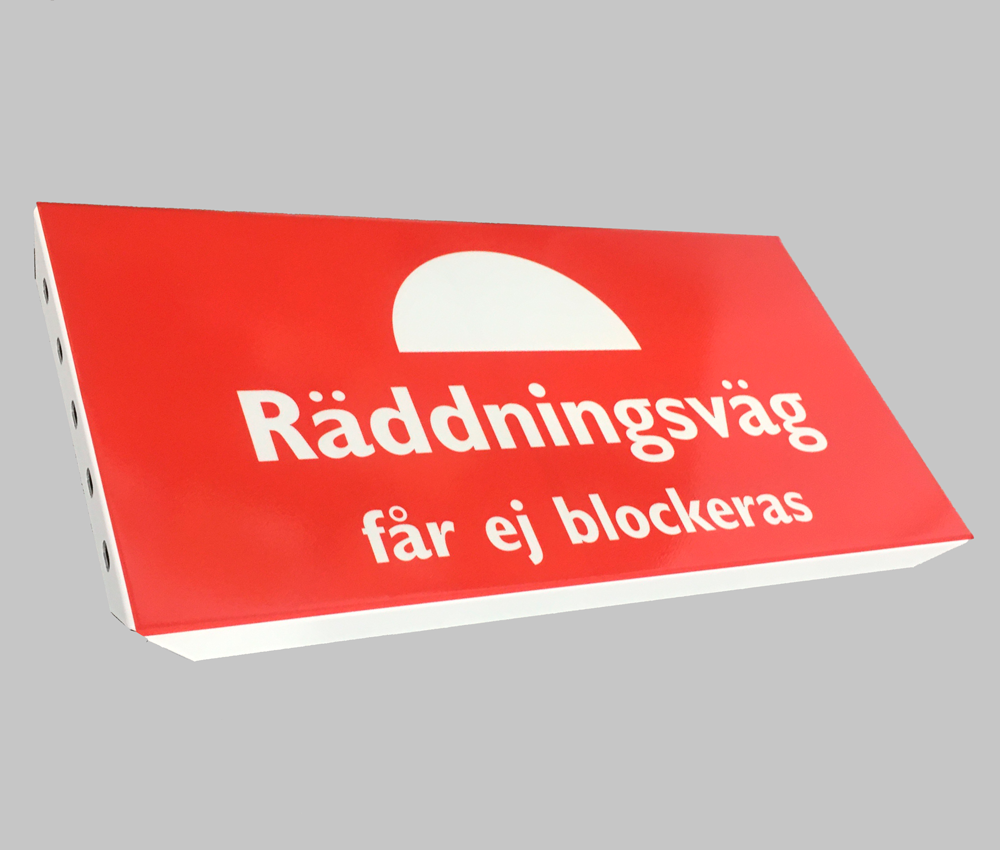 Brandskyltar, Räddningsväg reflex - 2
