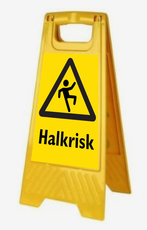 Golvskylt Halkrisk